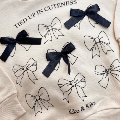  Conj. Casaco de Moletom Tied Up in Cuteness e Calça Legging - Areia e Preto